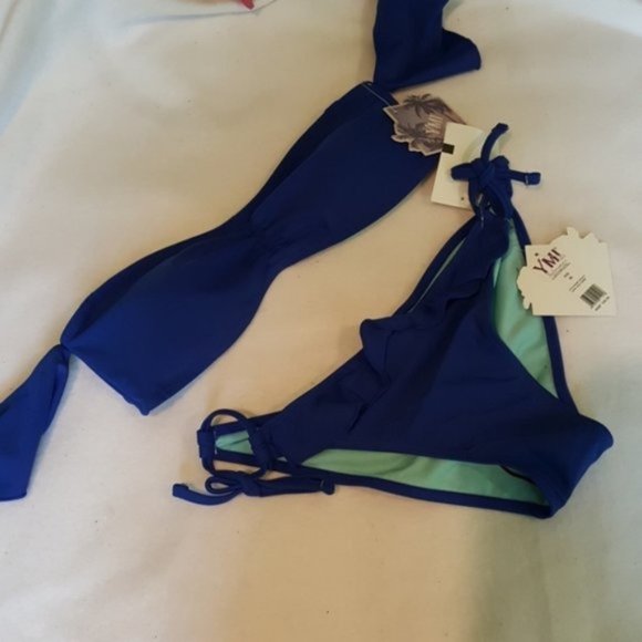 NWT YMI Swimwear Off The Shoulder Bikini Set Sz M - Picture 1 of 2